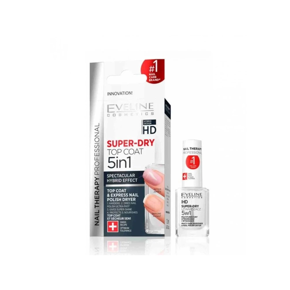 EVELINE Nail Therapy Super Dry Nail Strengthener and Treatment 5 in 1 - 12ml