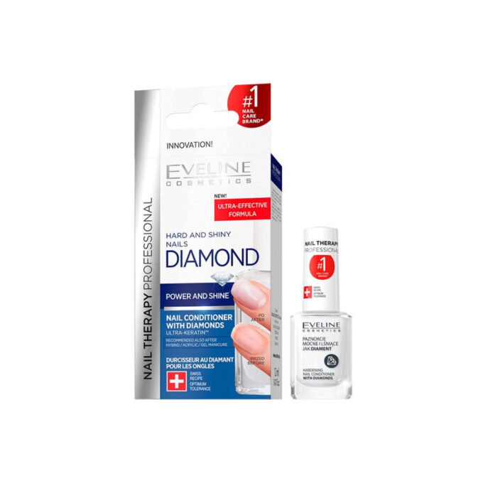 EVELINE Diamond Nail Therapy Nail Polish and Hardener Hard and Shiny - 12ml