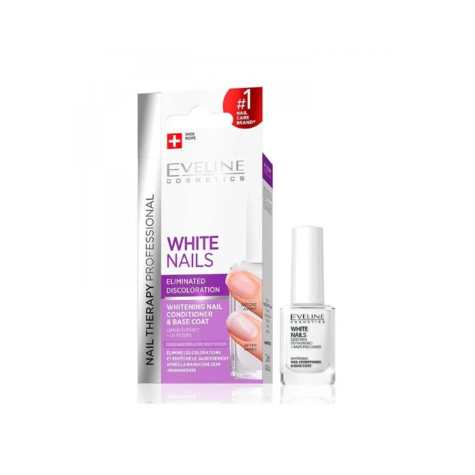 EVELINE Whitening Nail Conditioner & Base Coat - 12ml
