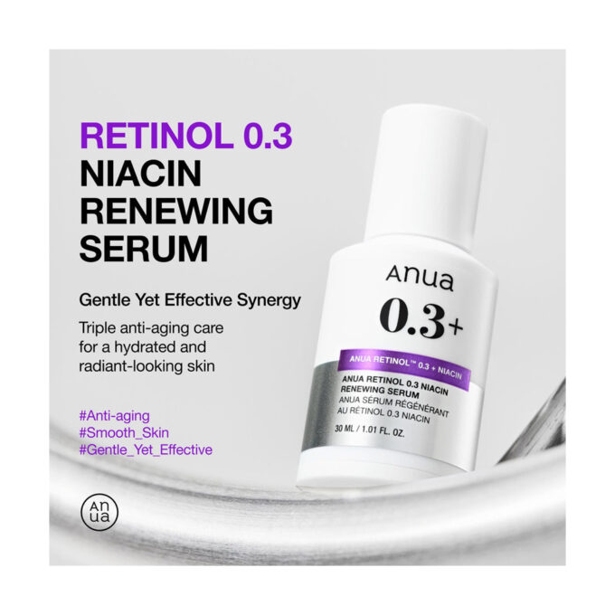 Anua Nano Retinol 0.3% + Niacin Renewing Serum - 30ml - Image 3