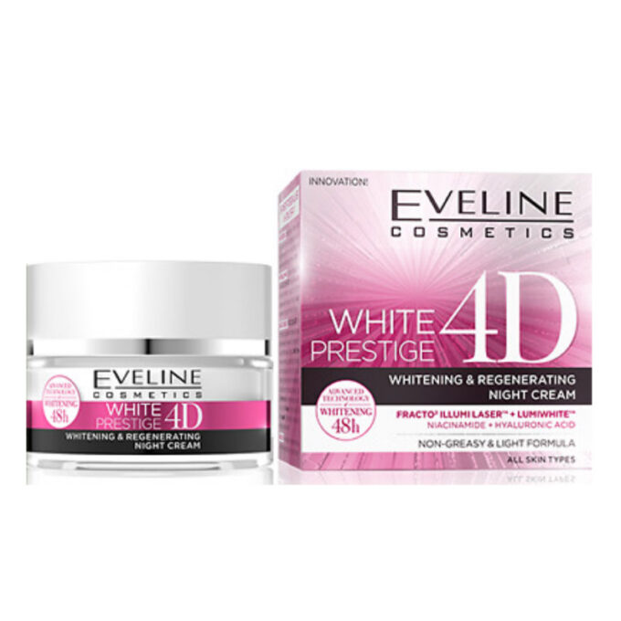 Eveline Cosmetics White Prestige 4D Intensive Whitening Night Cream - 50Ml