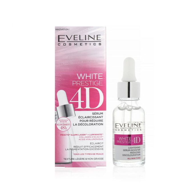 Eveline White Prestige 4D Lightening Serum Booster Reducing Discolouration - 18ml